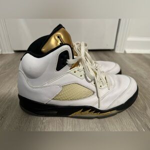 CHK9 Air Jordan 5 Olympic 2016 Mens Size 10.5 136027-133 OG V Retro White